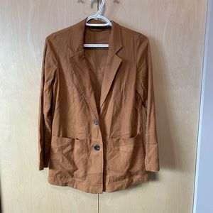Linen blend lightweight blazer